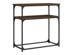 Mesa consola madera de ingeniería marrón roble 75x35,5x75 cm ES697025