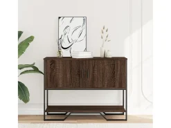 Mesa consola madera de ingeniería marrón roble 100x35x74,5 cm