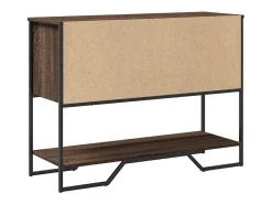 Mesa consola madera de ingeniería marrón roble 100x35x74,5 cm
