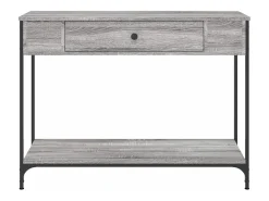 Mesa consola madera de ingeniería gris Sonoma 100x34,5x75 cm