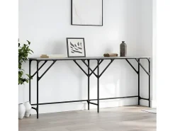 Mesa consola madera de ingeniería gris Sonoma 180x29x75 cm ES884893