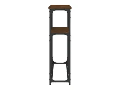 Mesa consola madera de ingeniería marrón roble 145x22,5x75 cm