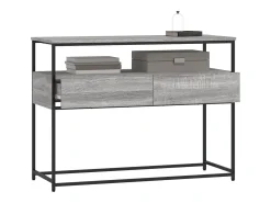 Mesa consola madera de ingeniería gris Sonoma 100x40x75 cm