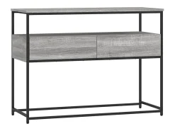 Mesa consola madera de ingeniería gris Sonoma 100x40x75 cm
