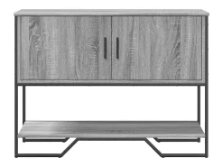 Mesa consola madera de ingeniería gris Sonoma 100x35x74,5 cm