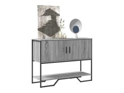Mesa consola madera de ingeniería gris Sonoma 100x35x74,5 cm