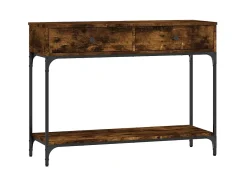 Mesa consola madera de ingeniería roble ahumado 100x34,5x75 cm ES988638