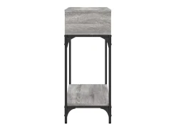 Mesa consola madera de ingeniería gris Sonoma 100x30,5x75 cm ES476760