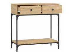 Mesa consola madera de ingeniería roble Sonoma 75x34,5x75 cm