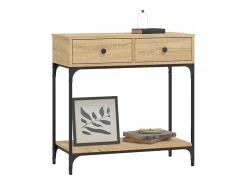 Mesa consola madera de ingeniería roble Sonoma 75x34,5x75 cm