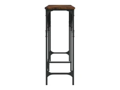 Mesa consola madera de ingeniería roble ahumado 180x29x75 cm