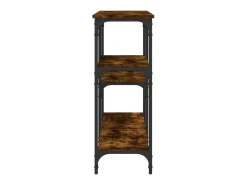 Mesa consola madera de ingeniería roble ahumado 160x29x75 cm ES814480