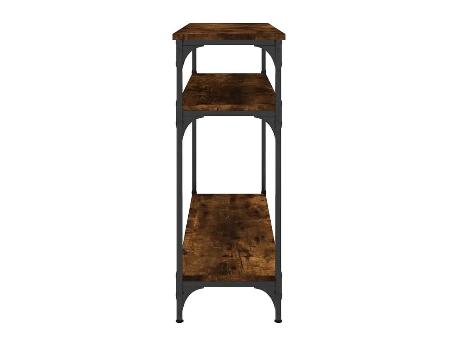 Mesa consola madera de ingeniería roble ahumado 100x29x75 cm ES563803