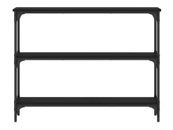 Mesa consola madera de ingeniería negra 100x22,5x75 cm ES579411