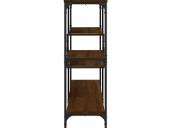 Mesa consola madera de ingeniería marrón roble 103x32x95 cm ES290099