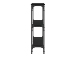 Mesa consola madera de ingeniería negra 100x22,5x75 cm