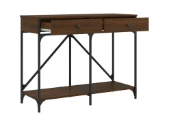 Mesa consola madera de ingeniería marrón roble 100x39x78,5 cm ES474643