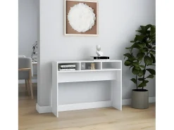 Mesa consola madera de ingeniería blanco 105x30x80 cm ES973567