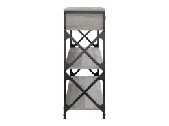 Mesa consola madera de ingeniería gris Sonoma 100x28x75 cm