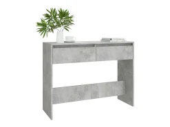 Mesa consola madera de ingeniería gris hormigón 100x35x76,5 cm