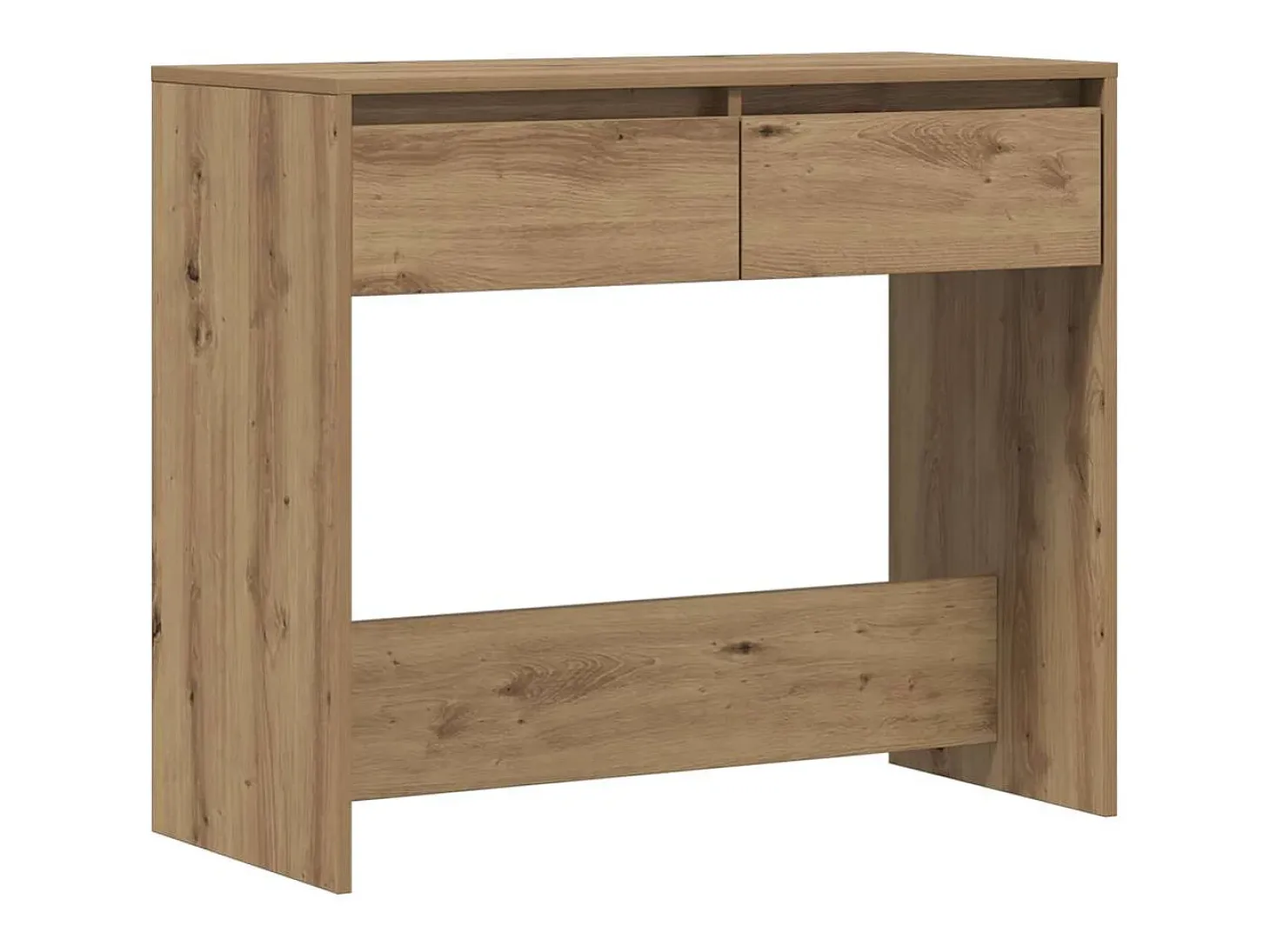 Mesa consola madera de ingeniería roble artesanal 89x41x76,5 cm