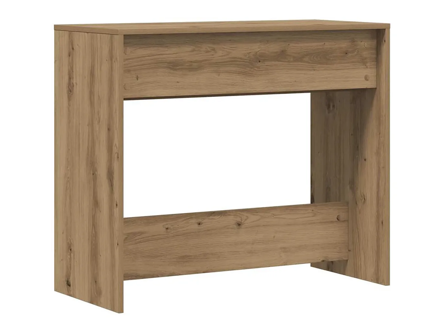 Mesa consola madera de ingeniería roble artesanal 89x41x76,5 cm