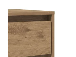 Mesa consola madera de ingeniería roble artesanal 89x41x76,5 cm