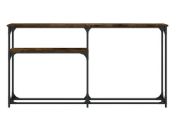 Mesa consola madera de ingeniería roble ahumado 145x22,5x75 cm