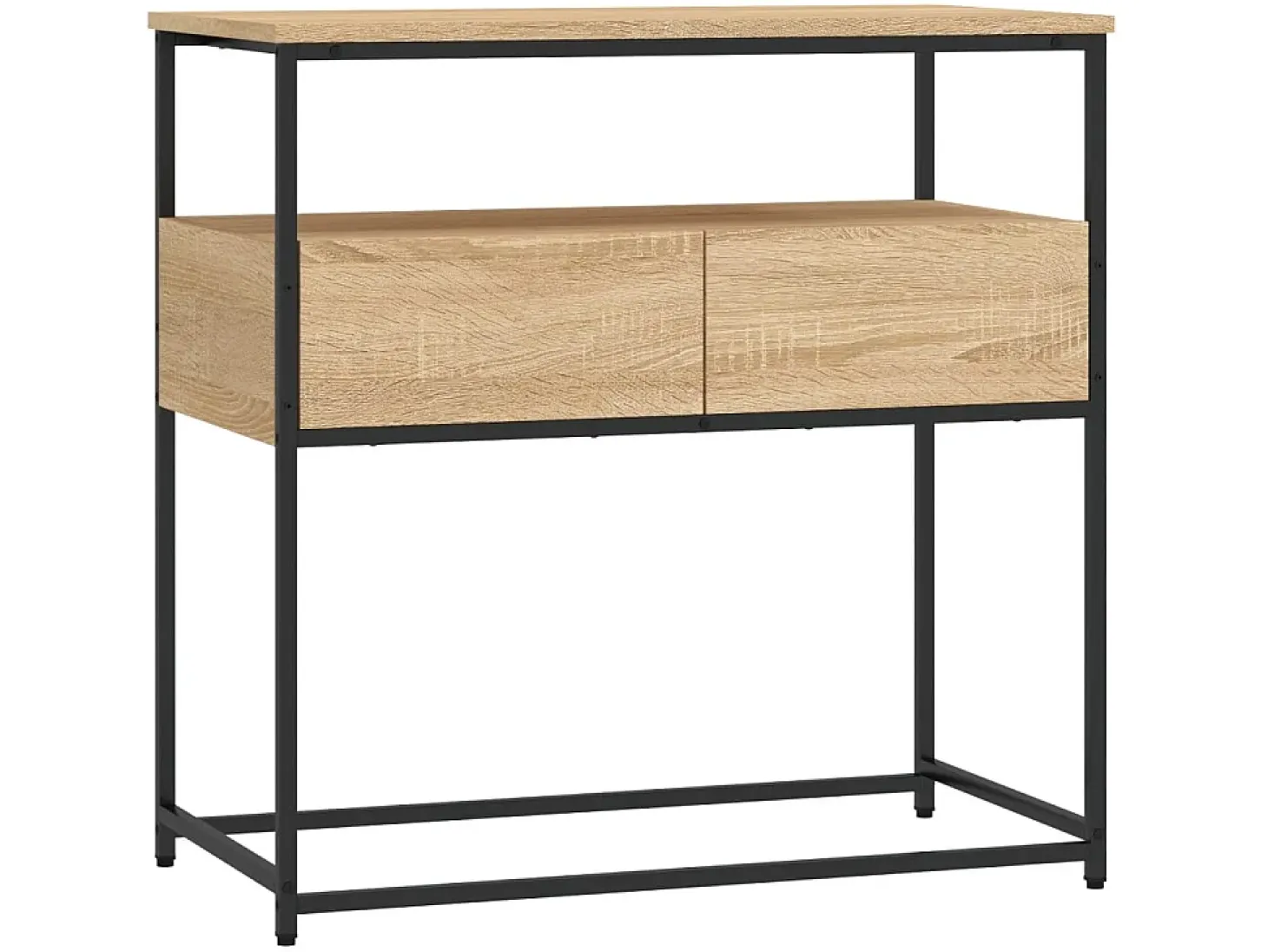 Mesa consola madera de ingeniería roble Sonoma 75x40x75 cm ES507627