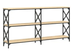 Mesa consola madera de ingeniería roble Sonoma 156x28x80,5 cm
