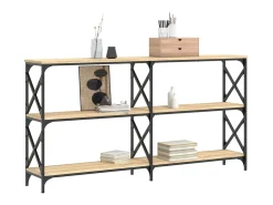 Mesa consola madera de ingeniería roble Sonoma 156x28x80,5 cm