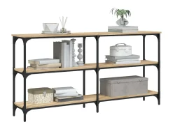 Mesa consola madera de ingeniería roble Sonoma 150x29x75 cm ES519270
