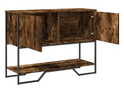 Mesa consola madera de ingeniería roble ahumado 100x35x74,5 cm