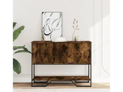 Mesa consola madera de ingeniería roble ahumado 100x35x74,5 cm