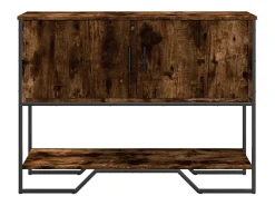Mesa consola madera de ingeniería roble ahumado 100x35x74,5 cm
