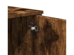 Mesa consola madera de ingeniería roble ahumado 100x35x74,5 cm