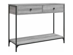 Mesa consola madera de ingeniería gris Sonoma 100x34,5x75 cm