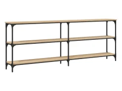 Mesa consola madera de ingeniería roble Sonoma 200x29x75 cm ES979067