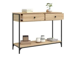 Mesa consola madera de ingeniería roble Sonoma 100x34,5x75 cm