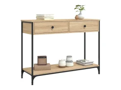 Mesa consola madera de ingeniería roble Sonoma 100x34,5x75 cm