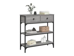 Mesa consola madera de ingeniería gris Sonoma 72,5x25x75 cm