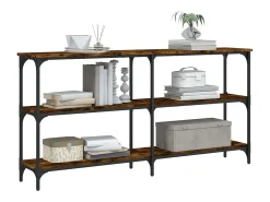 Mesa consola madera de ingeniería roble ahumado 150x29x75 cm
