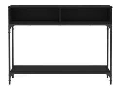 Mesa consola madera de ingeniería negra 100x30,5x75 cm ES229524