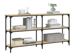 Mesa consola madera de ingeniería roble Sonoma 150x29x75 cm