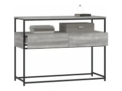 Mesa consola madera de ingeniería gris Sonoma 100x40x75 cm