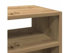 Mesa consola madera de ingeniería roble artesanal 78x30x80 cm
