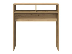 Mesa consola madera de ingeniería roble artesanal 78x30x80 cm