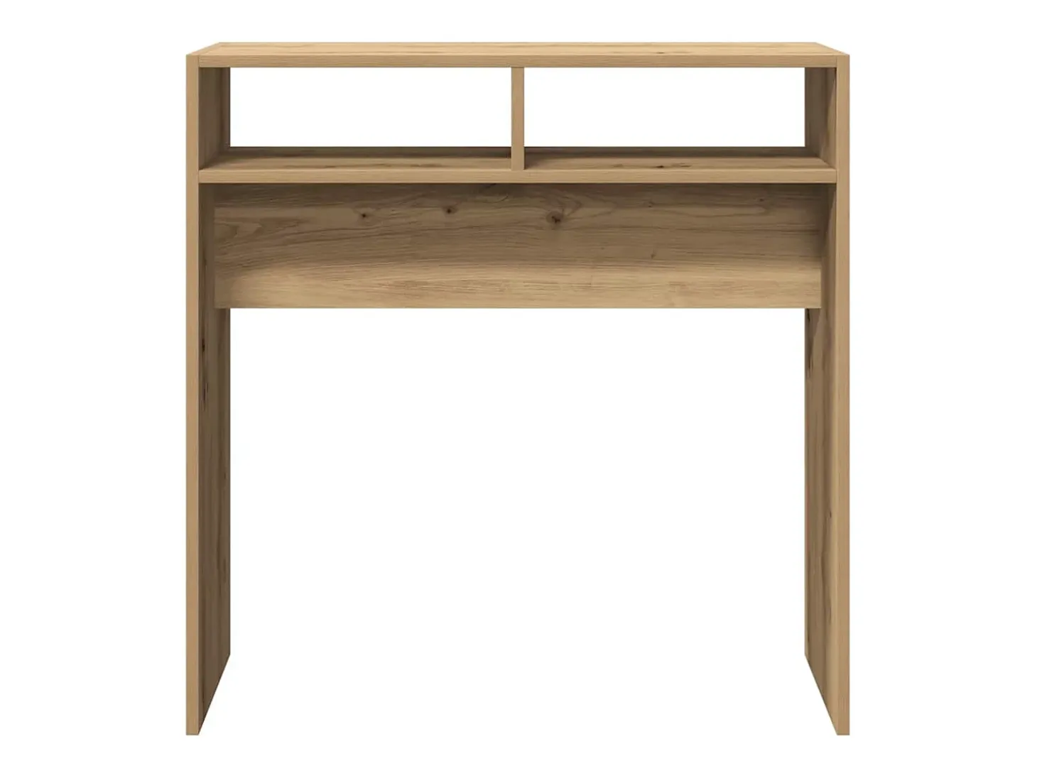 Mesa consola madera de ingeniería roble artesanal 78x30x80 cm