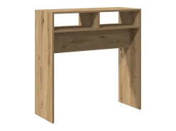 Mesa consola madera de ingeniería roble artesanal 78x30x80 cm