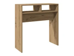 Mesa consola madera de ingeniería roble artesanal 78x30x80 cm